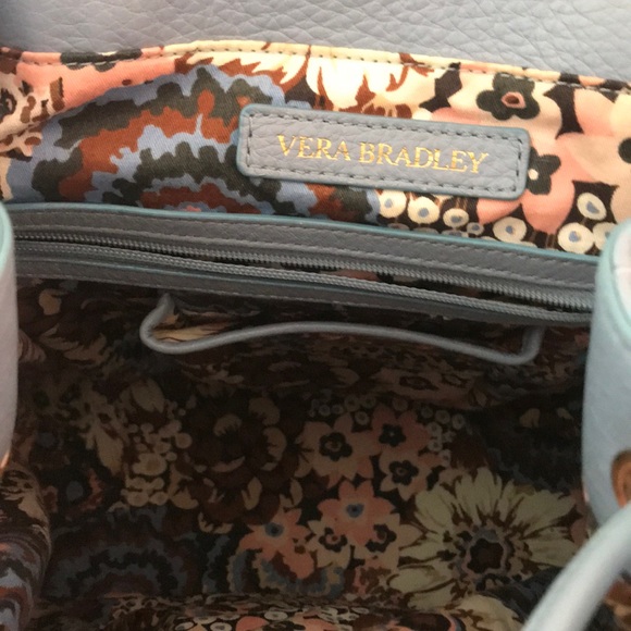 Vera Bradley blueish purple leather backpack - Picture 3 of 5